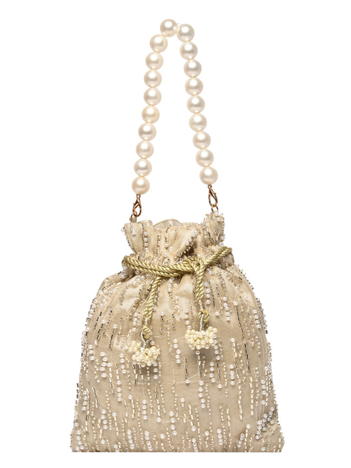 Rocia By Regal Ivory Women Pearl Jewelled Potli