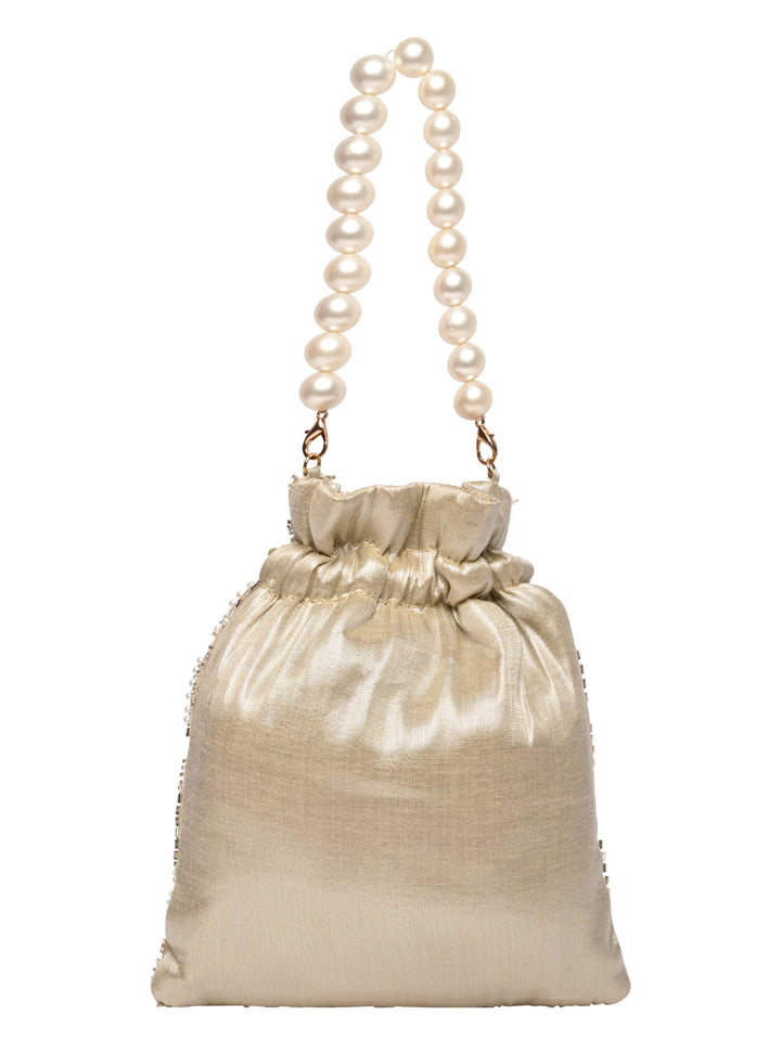 Rocia By Regal Ivory Women Pearl Jewelled Potli