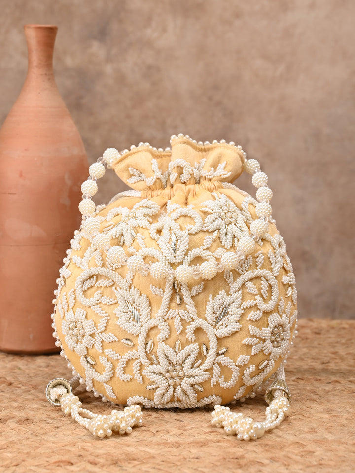 Rocia By Regal Gold Women Embroidered Potli