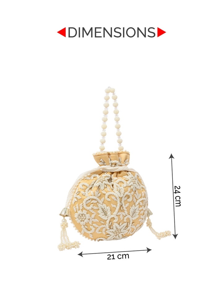 Rocia By Regal Gold Women Embroidered Potli