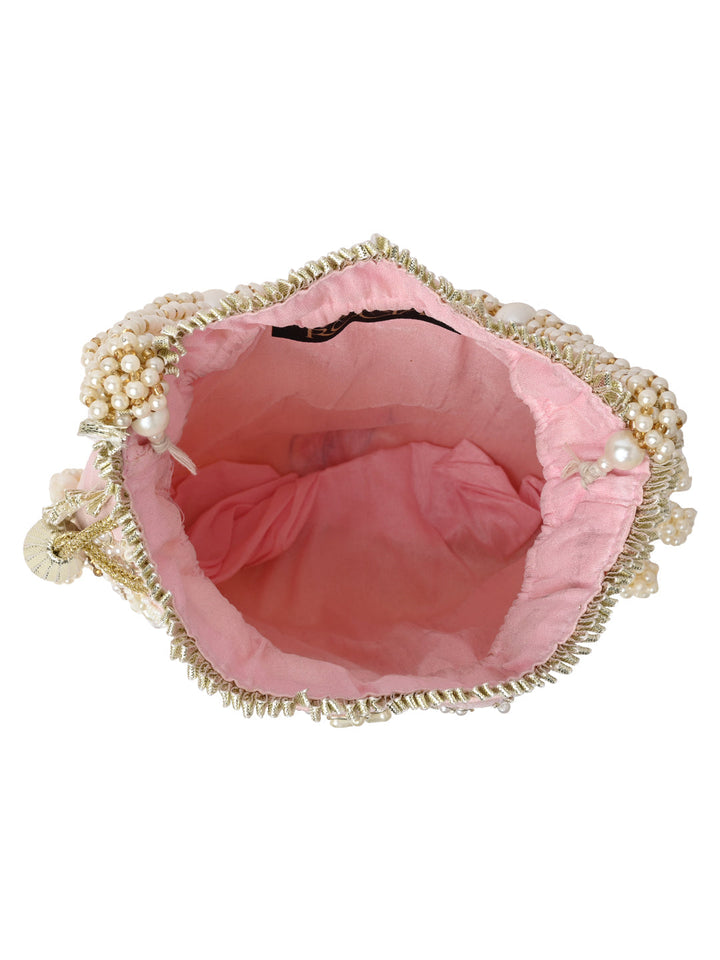 Rocia By Regal Pink Women Embroidered Potli