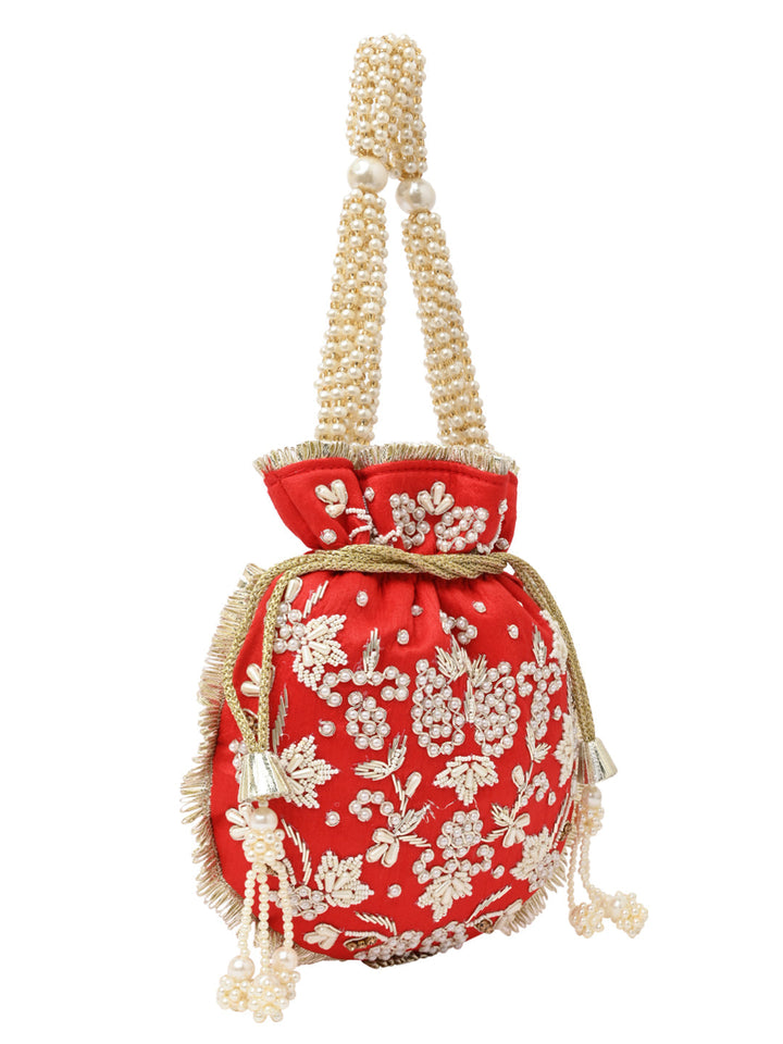 Rocia By Regal Red Women Embroidered Potli