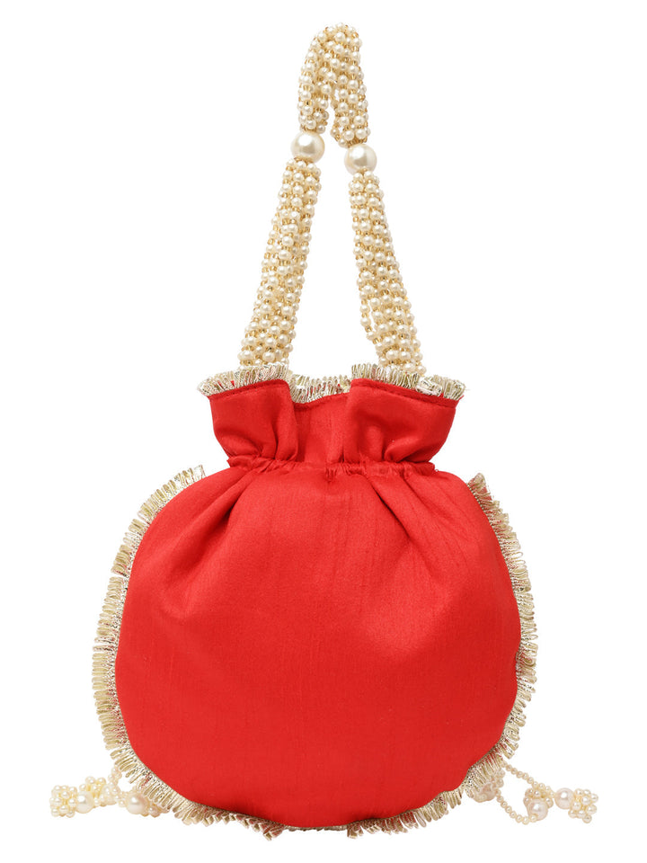 Rocia By Regal Red Women Embroidered Potli