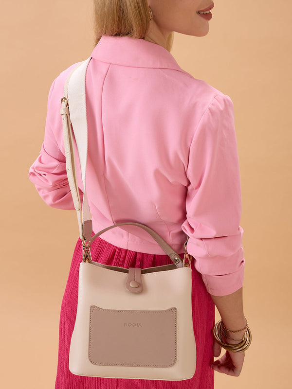 Rocia By Regal Beige Women Casual Bucket Bag