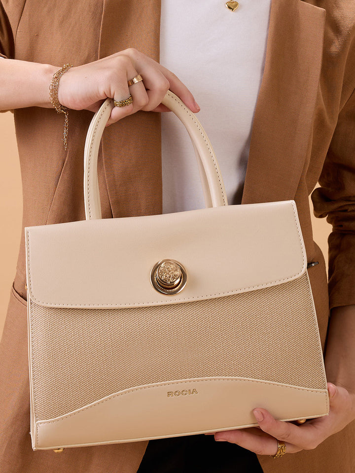 Rocia By Regal Cream Women Smart Casual Bag