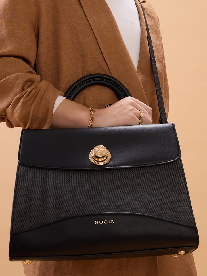 Rocia By Regal Black Women Smart Casual Bag