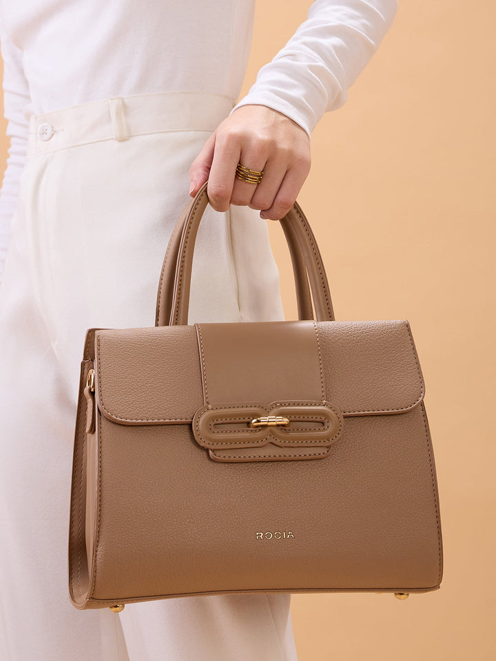 Rocia By Regal Beige Women Smart Day Bag