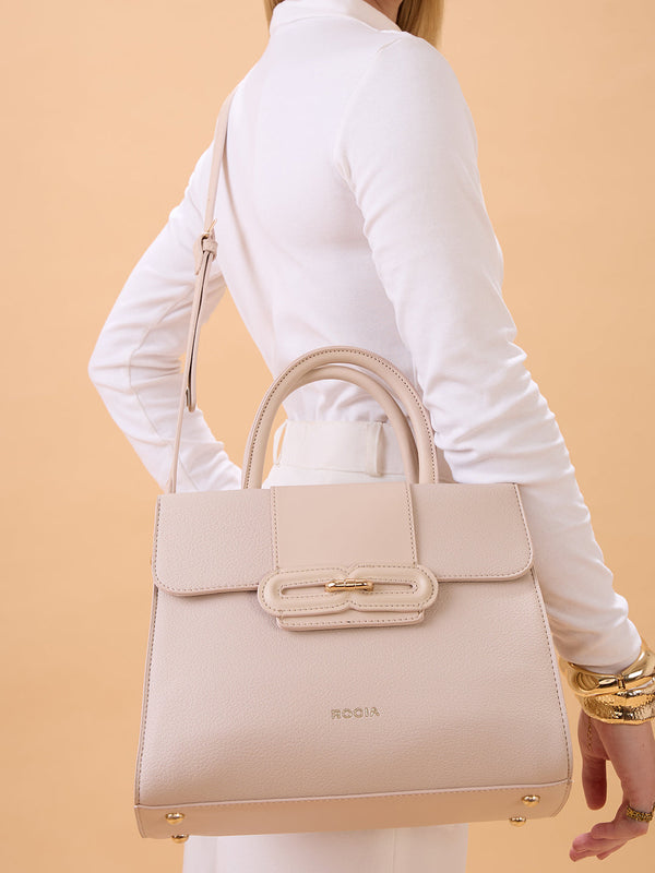 Rocia By Regal Cream Women Smart Day Bag