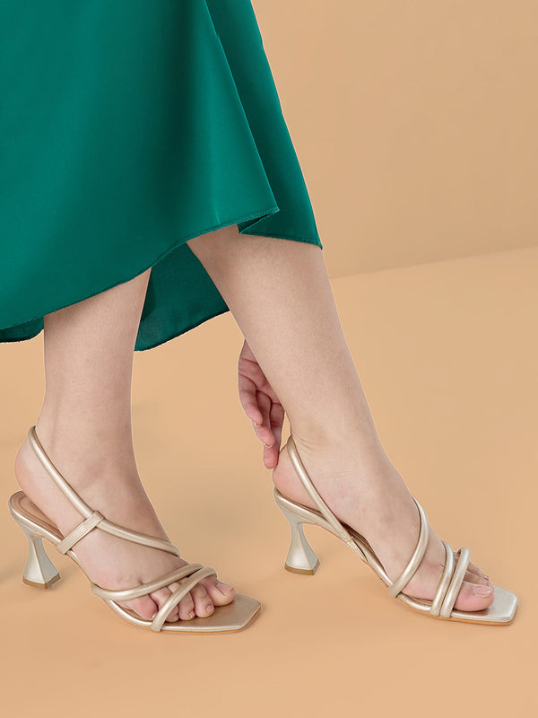 Rocia By Regal Gold Women Classic Strappy Stiletto