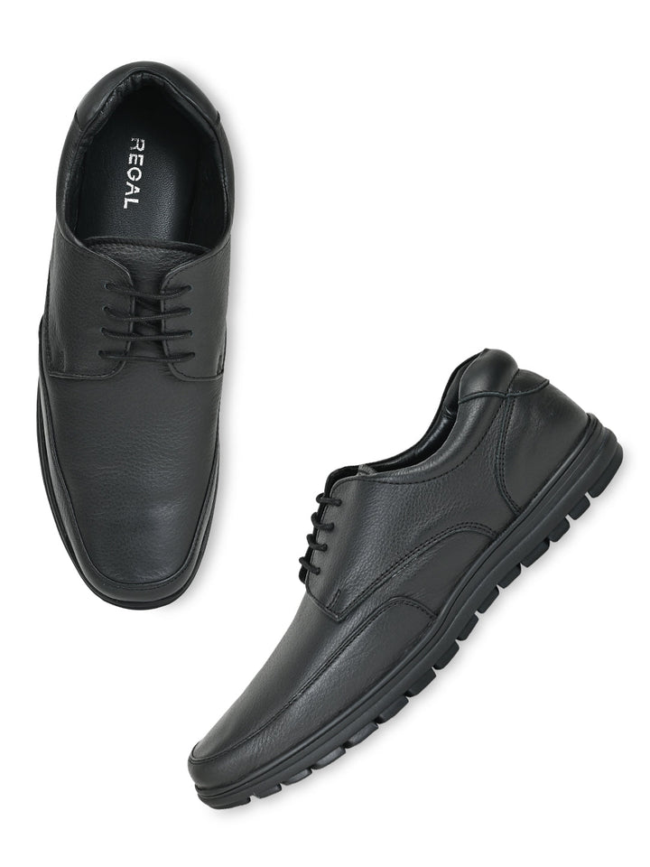 Regal Black Men Casual Flexible Sole Shoes