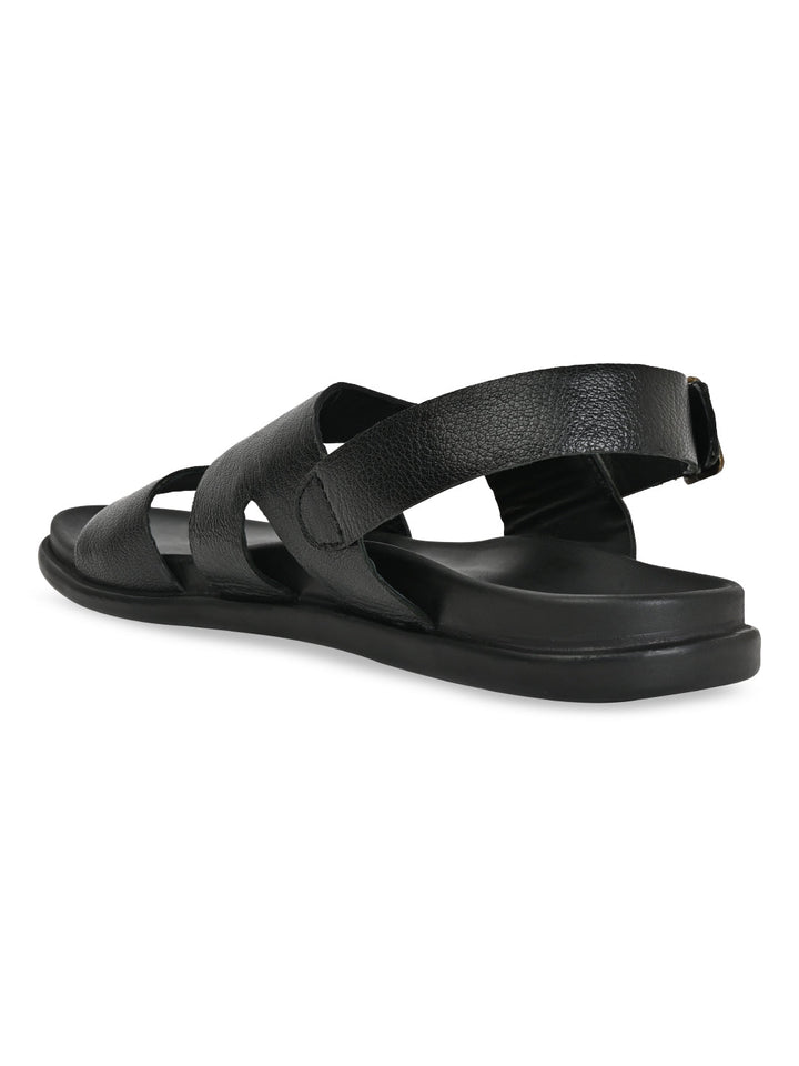 Regal Black Men Leather Sandals