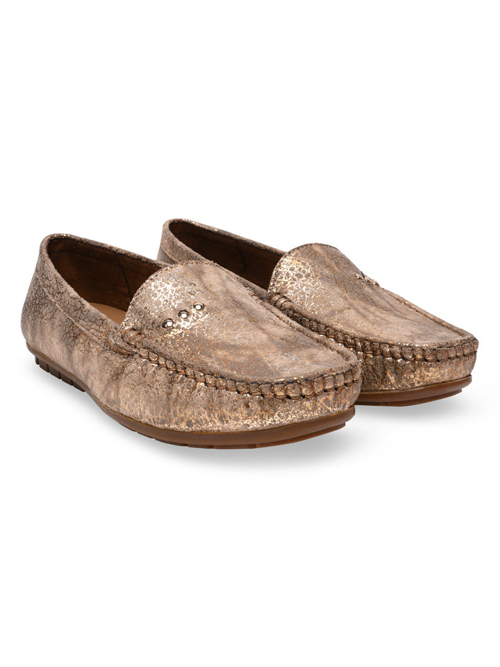 Empower By Rocia Gold Women Comfort Ballerinas
