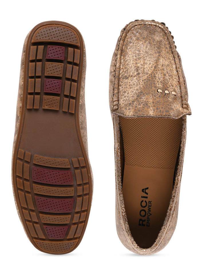 Empower By Rocia Gold Women Comfort Ballerinas