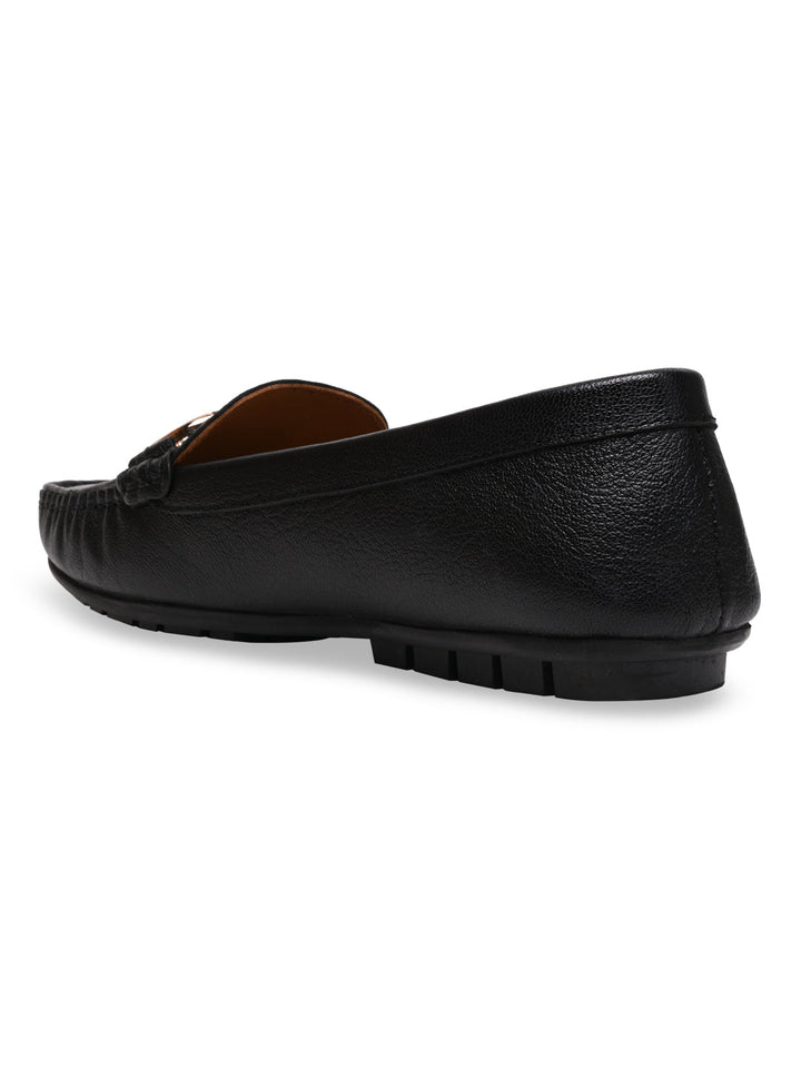 Empower By Rocia Black Women Comfort Buckled Ballerinas