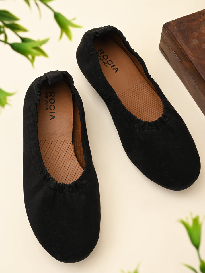 Empower By Rocia Black Women Elasticated Ballerinas