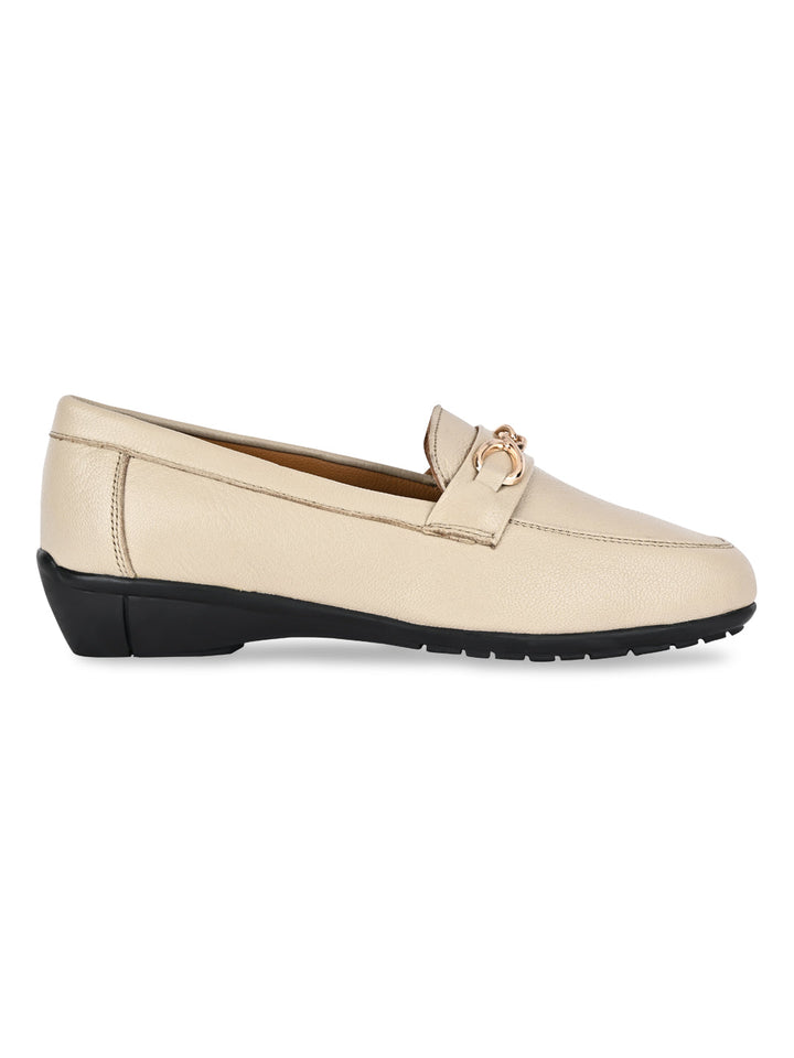 Empower By Rocia Beige Women Buckled Loafers