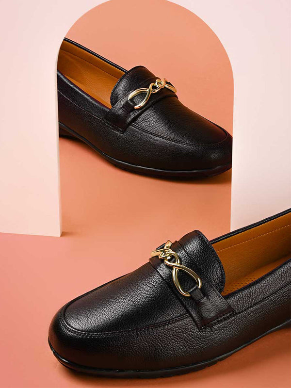 Empower By Rocia Black Women Buckled Loafers
