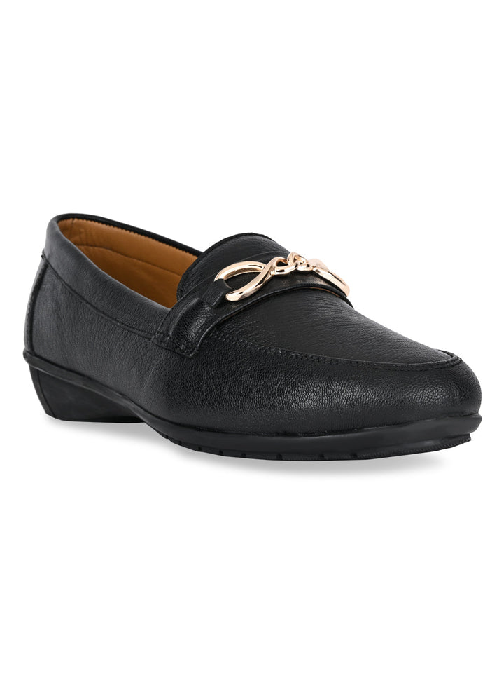Empower By Rocia Black Women Buckled Loafers