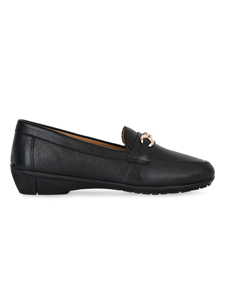 Empower By Rocia Black Women Buckled Loafers