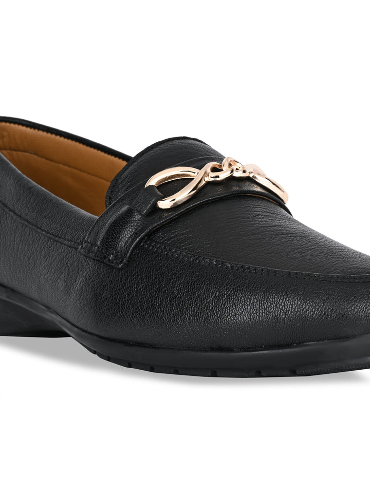 Empower By Rocia Black Women Buckled Loafers
