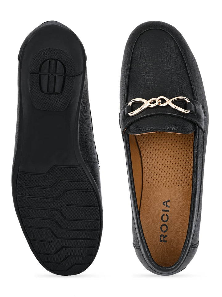 Empower By Rocia Black Women Buckled Loafers
