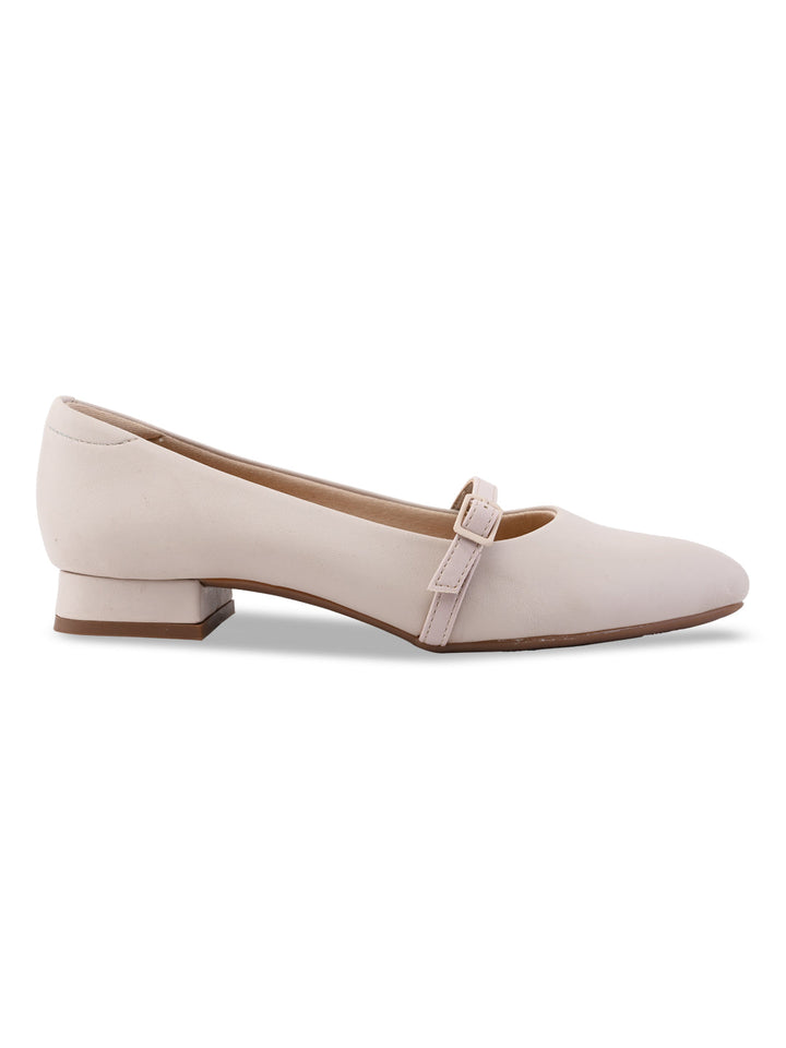 Empower By Rocia Ivory Women Small Heel Pumps