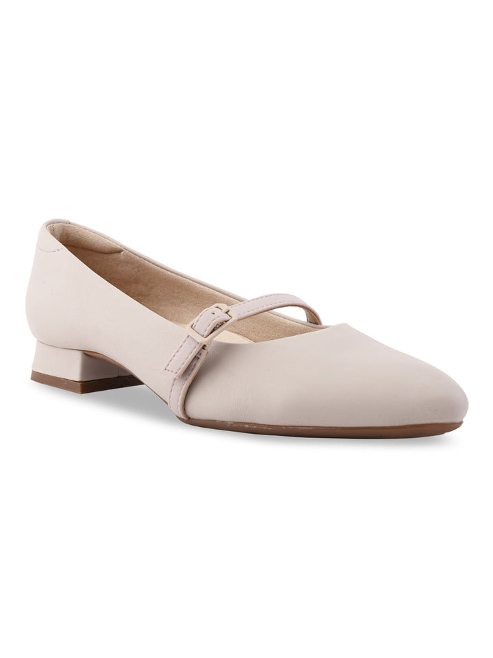 Empower By Rocia Ivory Women Small Heel Pumps