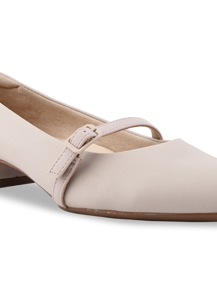 Empower By Rocia Ivory Women Small Heel Pumps