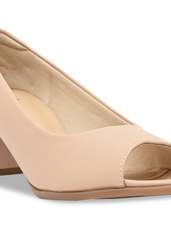 Empower By Rocia Beige Women Peep Toe Sandals