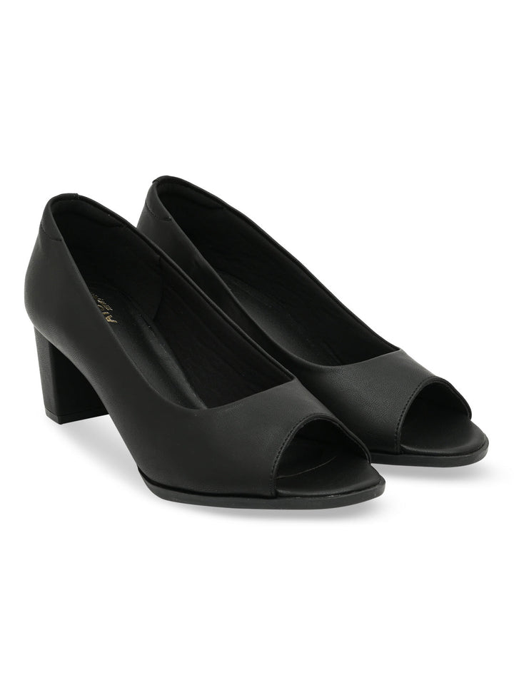 Empower By Rocia Black Women Peep Toe Sandals