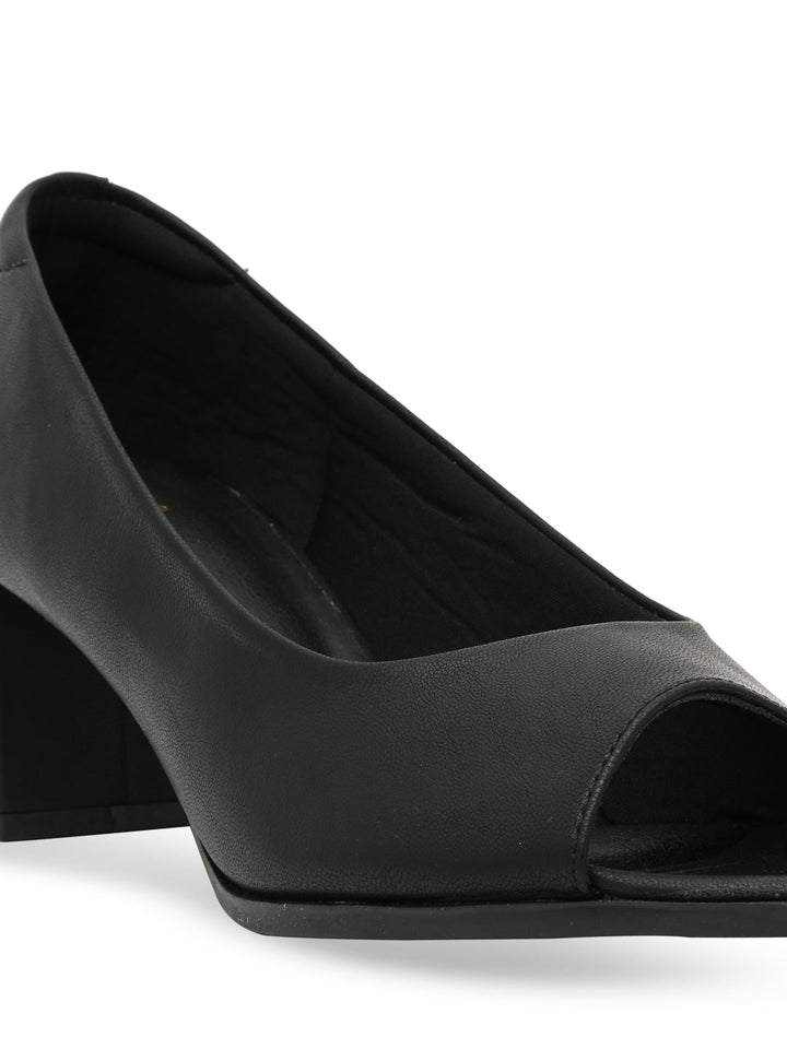 Empower By Rocia Black Women Peep Toe Sandals