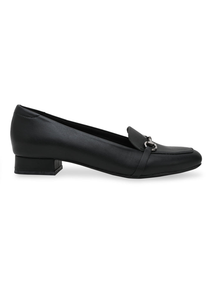 Empower By Rocia Black Women Buckled Work Wear Pumps
