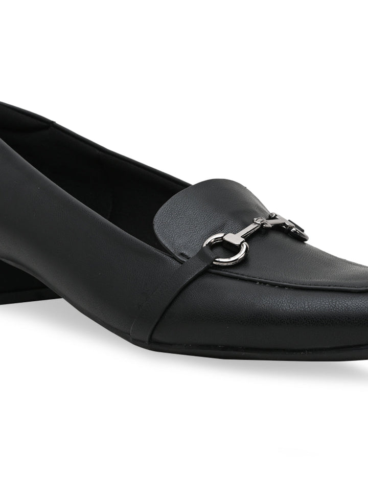 Empower By Rocia Black Women Buckled Work Wear Pumps