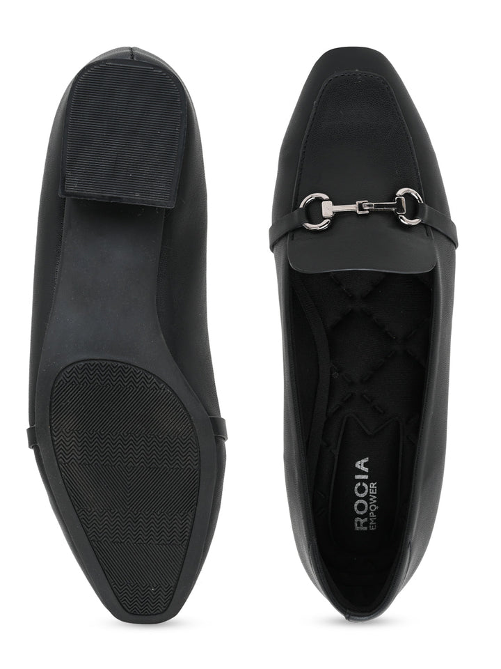 Empower By Rocia Black Women Buckled Work Wear Pumps