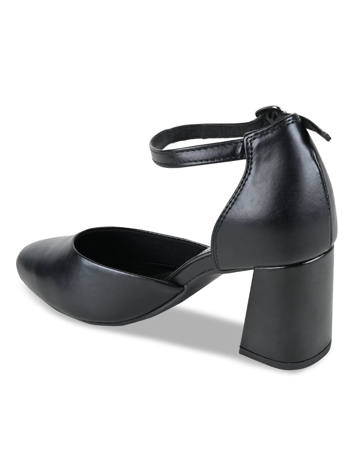 Empower By Rocia Black Women Closed Toe High Heeled Sandals