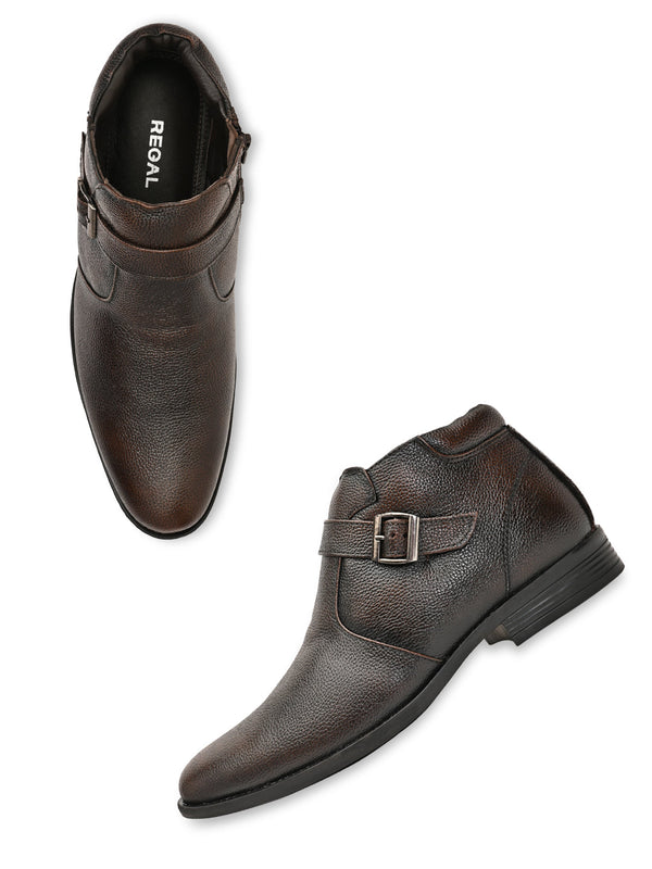 Regal Brown Men Leather Boots