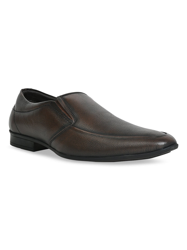 Regal Brown Men Leather Slip Ons