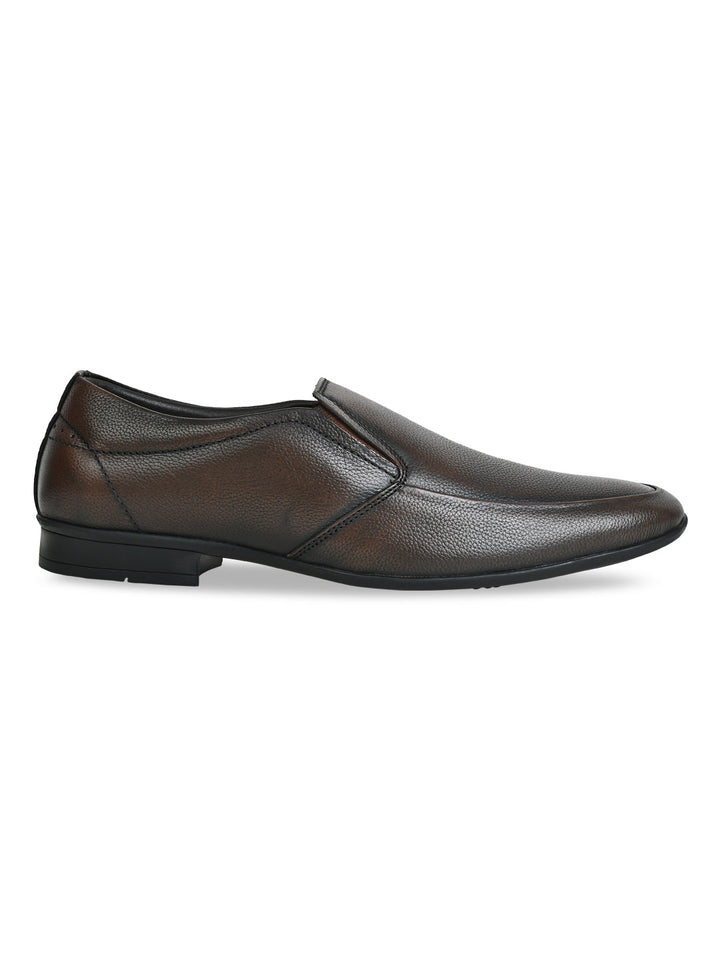 Regal Brown Men Leather Slip Ons