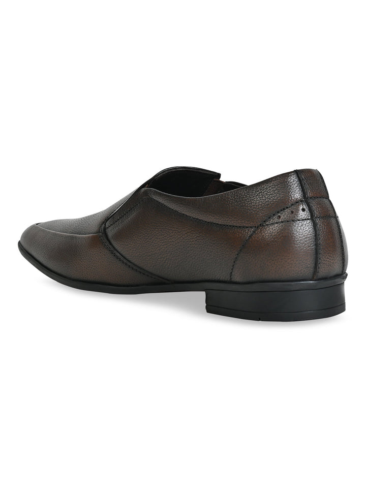 Regal Brown Men Leather Slip Ons