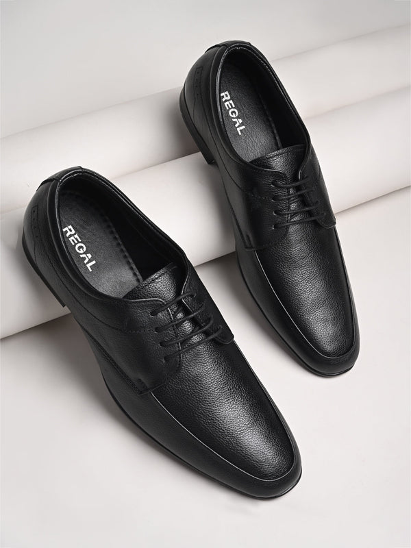 Regal Black Men Leather Lace Ups