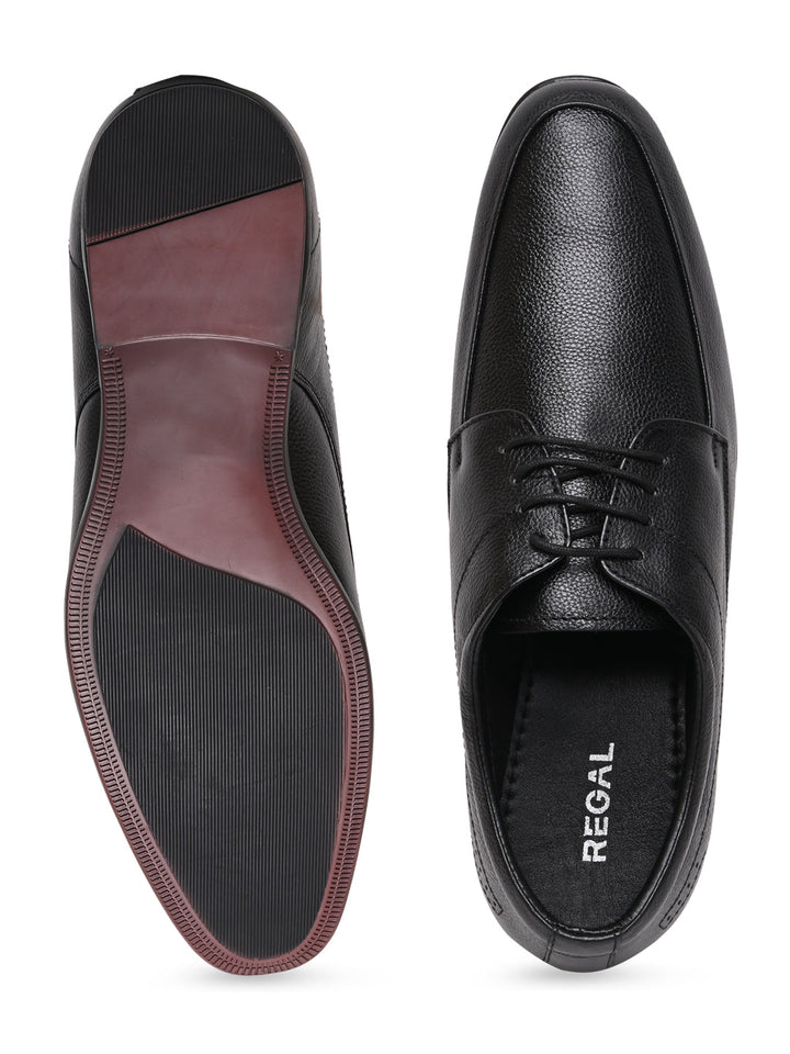 Regal Black Men Leather Lace Ups
