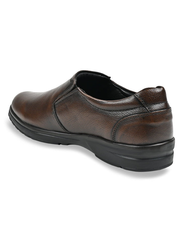 Regal Brown Men Leather Slip Ons