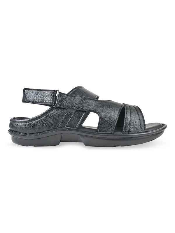 Regal Black Men Sandals