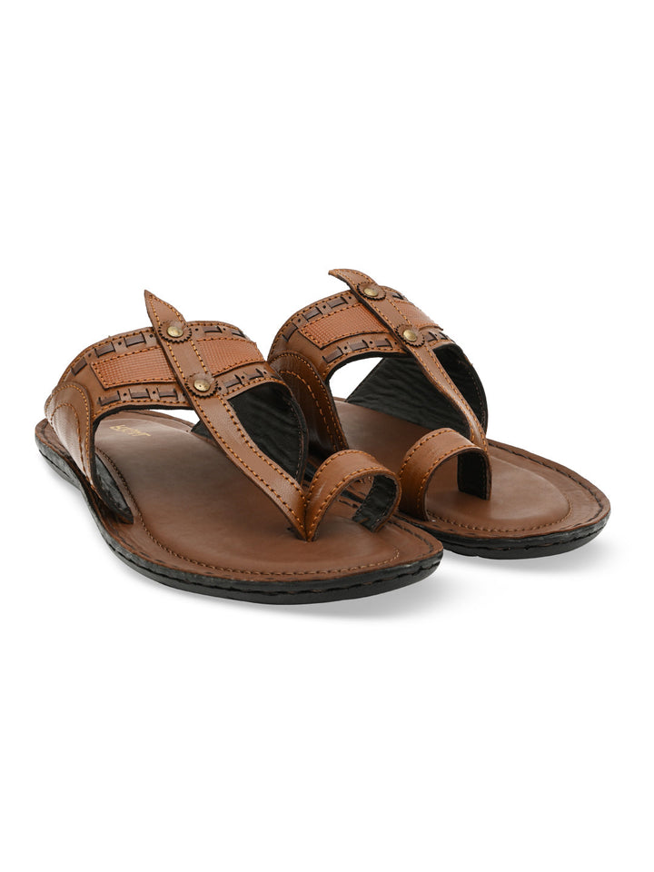 Regal Tan Men Casual Leather Kolhapuris