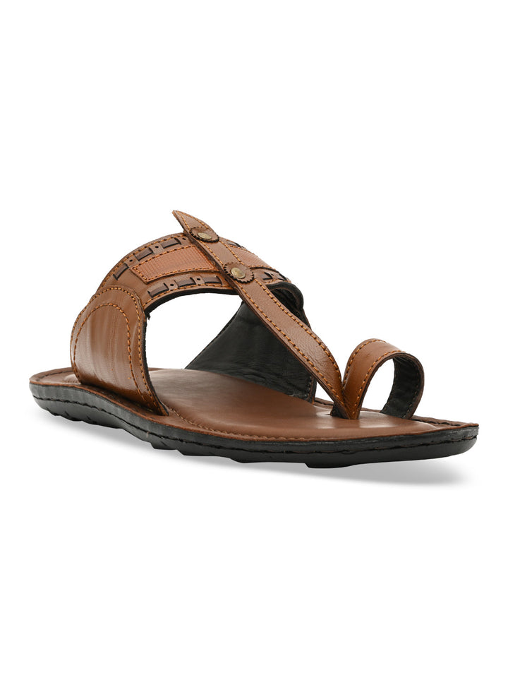 Regal Tan Men Casual Leather Kolhapuris