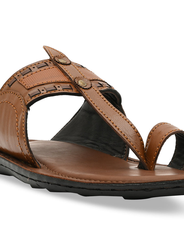 Regal Tan Men Casual Leather Kolhapuris