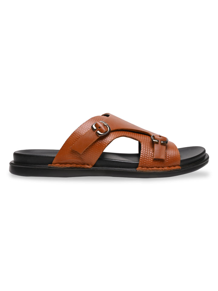 Regal Tan Men Casual Leather Sandals