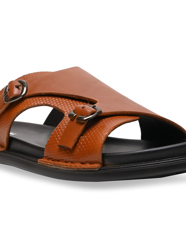 Regal Tan Men Casual Leather Sandals
