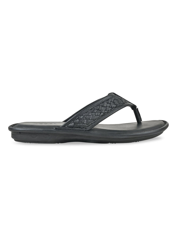 Regal Black Men Casual Woven Sandals