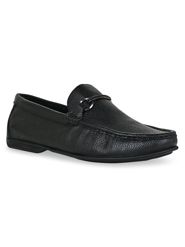 Regal Black Men Casual Buckled Loafers